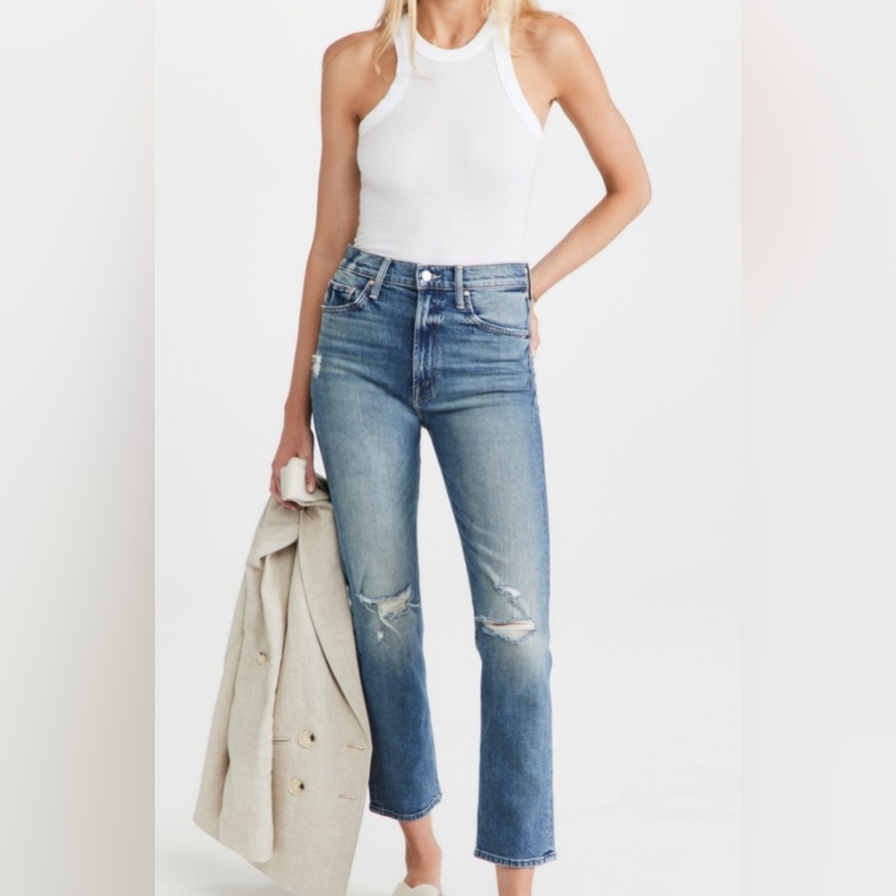 MOTHER - High Waisted Rider Ankle Jean